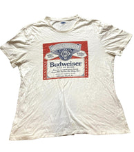Load image into Gallery viewer, Budweiser Shirt Adult 2XL White King Of Beer Retro Anheuser Busch Old Navy Mens
