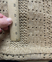 Load image into Gallery viewer, Lucky Brand Sweater Womens Medium Tan Eyelet Open Front Tunic Boho Cardigan
