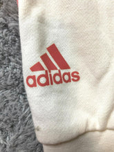 Load image into Gallery viewer, Adidas Sweatshirt Adult Medium White Pink Giant Logo Essentials Sweater Mens
