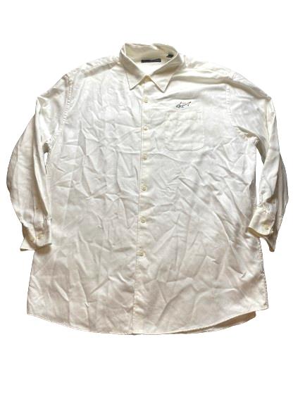 Greg Norman Shirt Adult 2XL XXL White Textured Button Up Shark Sporty Casual Men