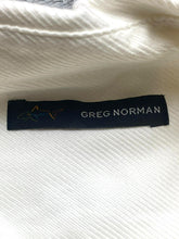 Load image into Gallery viewer, Greg Norman Shirt Adult 2XL XXL White Textured Button Up Shark Sporty Casual Men
