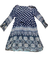 Load image into Gallery viewer, Anthropologie Altar&#39;d State Dress Womens Small Blue Paisley Boho Lagenlook Rayon
