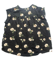 Load image into Gallery viewer, Buffalo David Bitton Shirt Womens Large Black AOP Flower Tank Blouse Viscose

