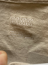 Load image into Gallery viewer, Victoria&#39;s Secret PINK Shirt Womens Large Beige Oversized Flowy Cropped Ladies
