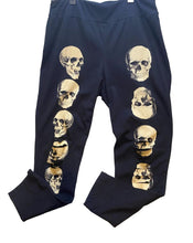 Load image into Gallery viewer, Vocal Pants Womens 2XL Black Skull Leggings Laser Slashed Cut Goth Punk NWOT
