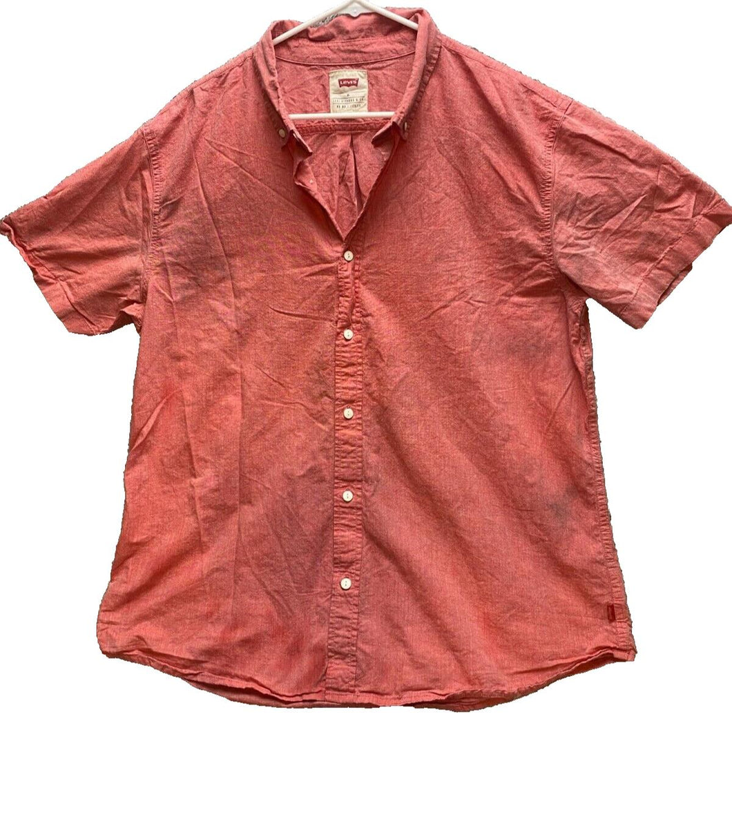 Levi's Shirt Adult Extra Large Heather Red Button Up Casual Workwear Mens
