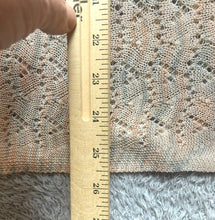 Load image into Gallery viewer, Soft Surroundings Sweater Womens Medium Peach Gray Open Knit Acrylic Nylon Lady
