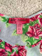 Load image into Gallery viewer, Betsy Johnson Intimates Womens Medium Light Blue Red OP Rose Sleepwear Tank
