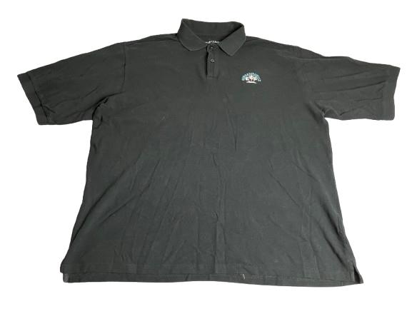 Margaritaville Shirt Adult 2XL Black Embroidered Palm Tree Preppy Golf Polo Mens