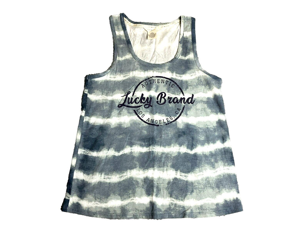 Lucky Brand Shirt Womens Small Tie Dye Los Angeles Authentic Tank Pullover Lady