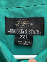 Load image into Gallery viewer, Brooklyn State Shirt Adult 2XL XXL Button Up Colorblock Chest Pocket Casual Mens
