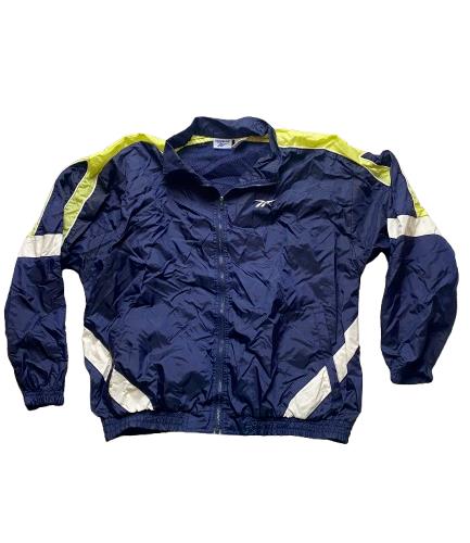 Vintage Reebok Jacket Adult Large Navy Full Zip Windbreaker Nylon Outdoor Mens