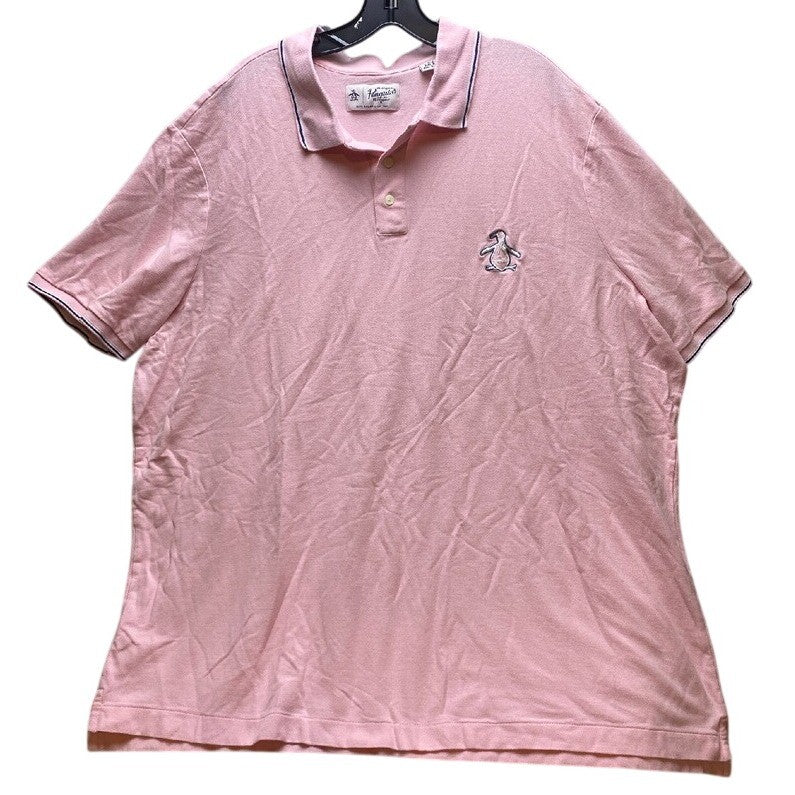 Original Penguin Polo Shirt Mens 3XLT Organic Preppy Golf Athleisure Casual Pink