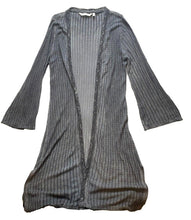 Load image into Gallery viewer, Soft Surroundings Sweater Womens Small Gray Rayon Open Front Tunic Cardigan Lady
