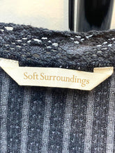 Load image into Gallery viewer, Soft Surroundings Sweater Womens Small Gray Rayon Open Front Tunic Cardigan Lady
