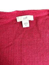 Load image into Gallery viewer, J Jill Sweater Women Extra Large Red Open Front Cardigan Tunic Flowy Lightweight
