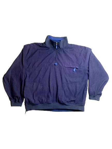 Arnold Palmer Jacket Adult Medium Navy Full Zip Mock Neck Golf Windbreaker Mens