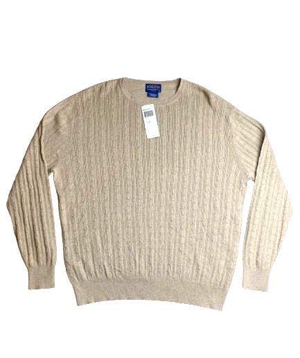 Pendleton Sweater Adult Large Beige Woolen Mills Oversized Mens Pullover NWT