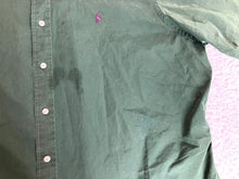 Load image into Gallery viewer, Ralph Lauren Shirt Adult 2XL XXL Green Button Up Classic Fit Purple Pony Mens
