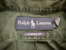 Load image into Gallery viewer, Ralph Lauren Shirt Adult 2XL XXL Green Button Up Classic Fit Purple Pony Mens
