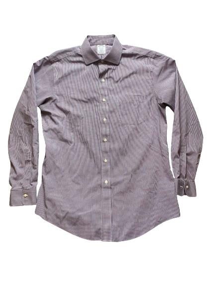 Brooks Brothers 1818 Shirt Adult 15.5 35 Large Regent Spandex Casual Dress Mens