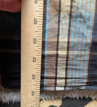 Load image into Gallery viewer, Akdmks Shirt Adult 3XL XXXL Blue Tan Plaid Button Up Suede &amp; Grommet Detail Mens
