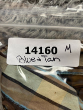 Load image into Gallery viewer, Akdmks Shirt Adult 3XL XXXL Blue Tan Plaid Button Up Suede &amp; Grommet Detail Mens
