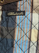 Load image into Gallery viewer, Akdmks Shirt Adult 3XL XXXL Blue Tan Plaid Button Up Suede &amp; Grommet Detail Mens

