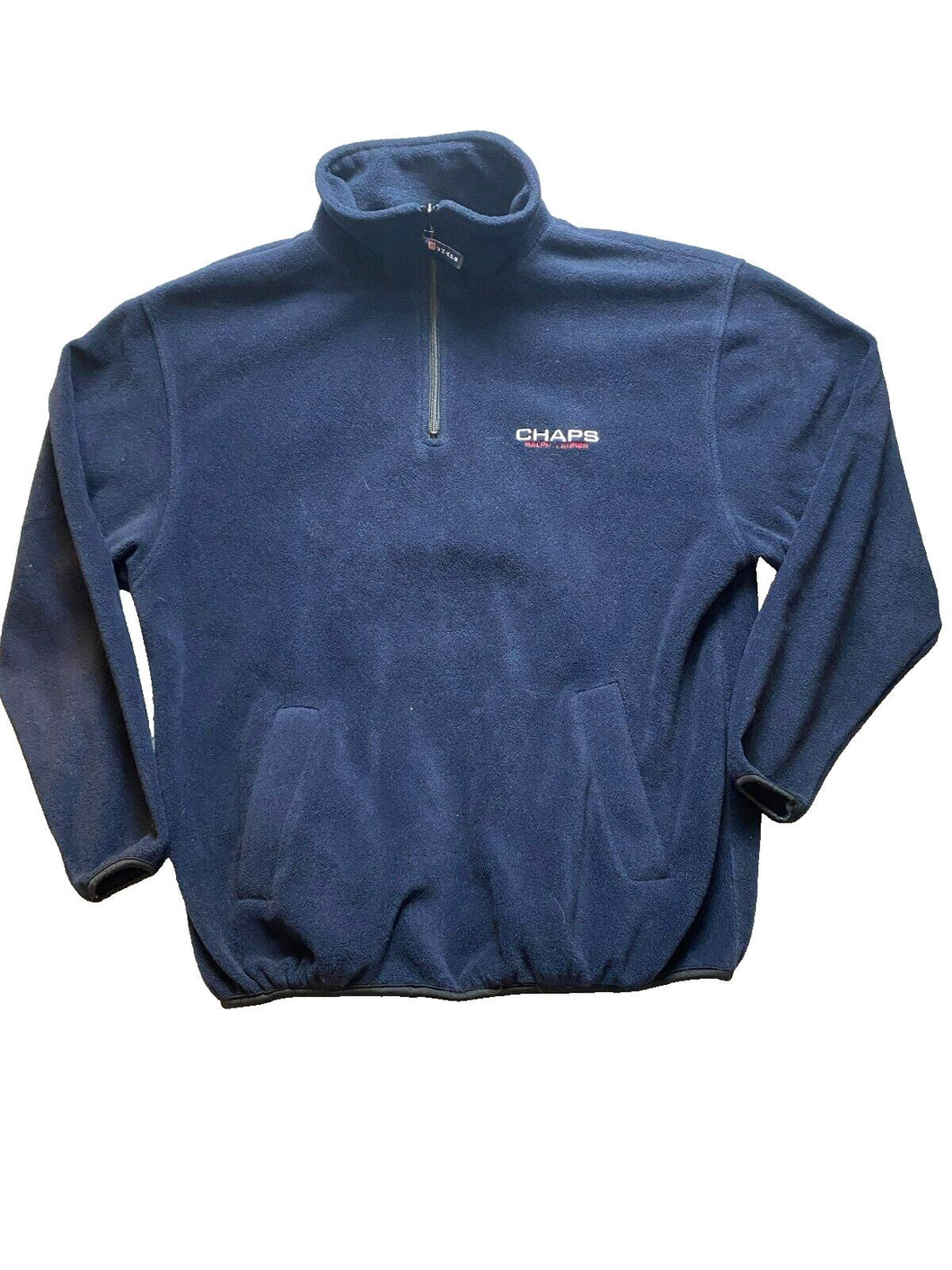 CHAPS Ralph Lauren Sweater Adult Medium Sherpa Fleece 1/4 Zip High Neck Mens