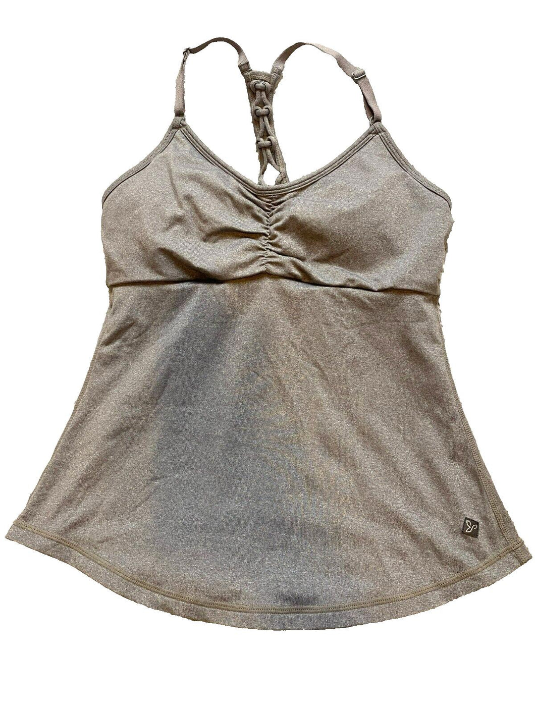 Prana Shirt Womens Extra Small Gray Elixir Cami Tank Racerback Workout Yoga Lady