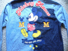 Load image into Gallery viewer, Mickey Mouse Shirt Womens Medium Long Sleeve Button Up Denim Disney Casual Lady
