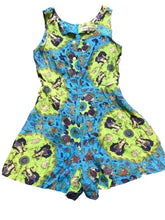 Load image into Gallery viewer, Body Glove Romper Womens Medium Green Blue Mermaidcore Seashellcore Oceanic Lady
