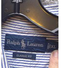 Load image into Gallery viewer, Ralph Lauren Shirt Mens Extra Large Seersucker Striped Short Sleeve Button Down
