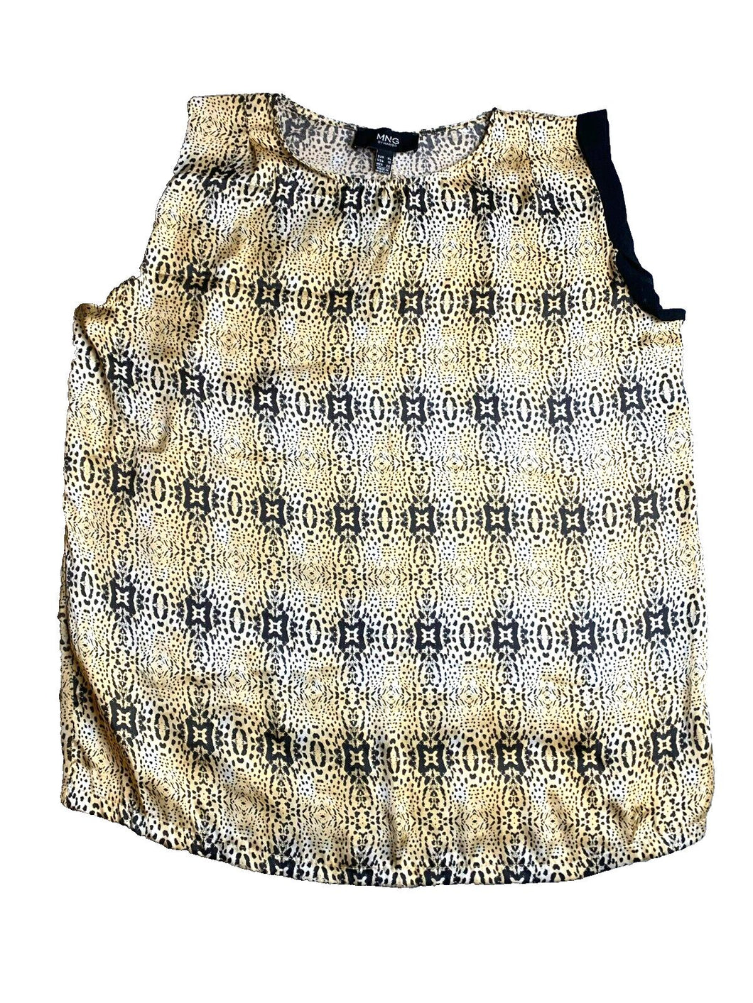 MNG by Mango Shirt Womens Extra Large Yellow Gold Tank Blouse Oversized Ladies