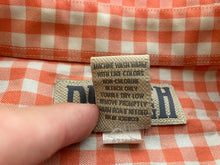 Load image into Gallery viewer, Duluth Trading Co Shirt Adult Large Tall Orange Button Up Checkered Casual Mens
