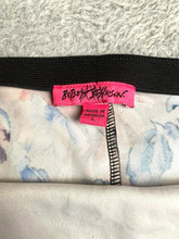 Load image into Gallery viewer, Betsey Johnson Skirt Womens Large (32x22) Black Colorful AOP Flower Pencil Boho
