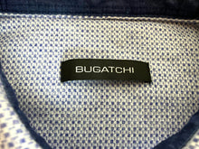 Load image into Gallery viewer, Bugatchi Shirt Adult Medium Blue Button Up Casual Flip Cuffs Collared Mens
