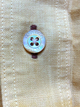 Load image into Gallery viewer, Indigo Palms Shirt Adult Extra Large Yellow 100% Linen Button Up Casual Mens

