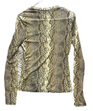 Load image into Gallery viewer, AFRM Shirt Womens Large Snakes Skin Animal Print Spandex Stretch Pullover Ladies
