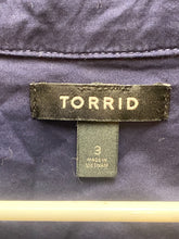 Load image into Gallery viewer, Torrid Jacket Womens 3 (3X) Navy Blue Windbreaker Full Zipper Workwear Ladies
