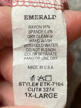 Load image into Gallery viewer, Emerald Dress Womens 1X Mauve Flare Crossover Strap Rayon Spandex Lagenlook Lady
