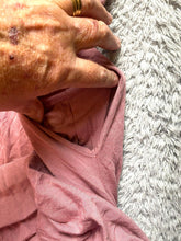 Load image into Gallery viewer, Emerald Dress Womens 1X Mauve Flare Crossover Strap Rayon Spandex Lagenlook Lady
