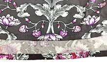 Load image into Gallery viewer, Lane Bryant Shirt Womens 22 Black Purple AOP Flower Boho Blouse Tunic Plus Lady
