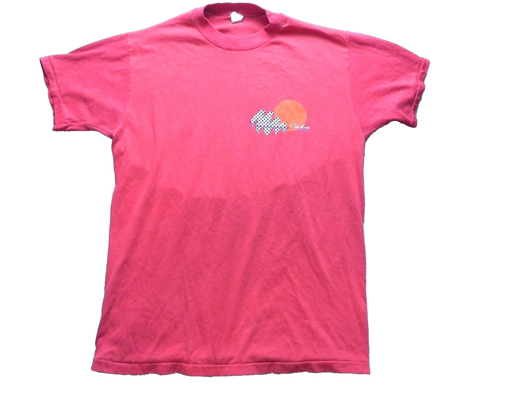 VTG  Shirt Adult Medium Coastline Racing Sunset Single Stitch Sportswear 80s Men