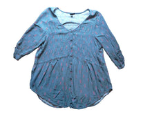 Load image into Gallery viewer, Torrid Shirt Womens 2 2XL XXL Button Up V-Neck Tunic Flowy Blouse Ladies
