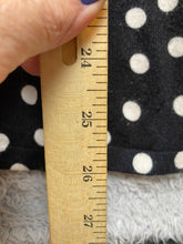 Load image into Gallery viewer, Chico&#39;s Shirt Womens 3 Black White Polkadots Rayon Nylon Flowy Blouse Zip Back
