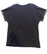 Load image into Gallery viewer, Vocal Shirt Women Small Black Studded Bling Skull Grunge Punk Streetwear NWOT
