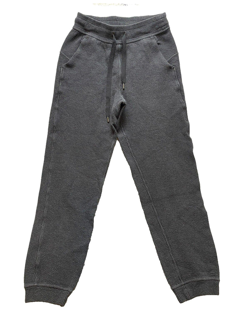 Lululemon Pants Womens 26x24 Charcoal Tapered Ribbed Jogger Drawstring Active
