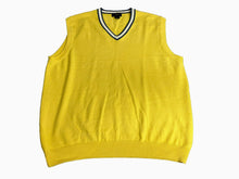 Load image into Gallery viewer, Brooks Brothers 346 Vest Adult Large Yellow V-Neck Golf Sweater Outerwear Mens

