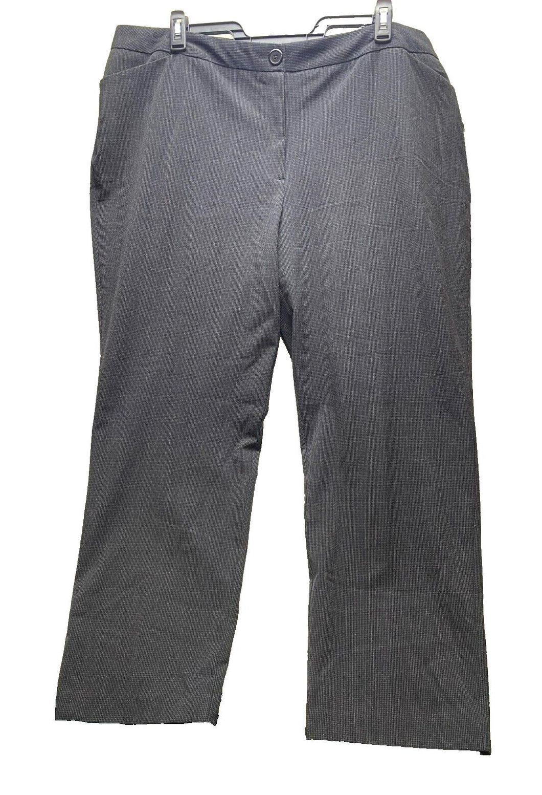 Worthington Pants Womens 24W Black Modern Fit Spandex Stretch Flat Front Plus